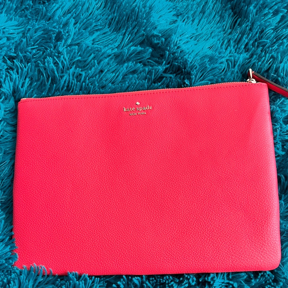Brand New Kate Spade Bright salmon clutch